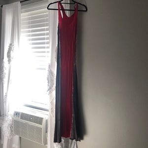 Tie dye silk maxi dress